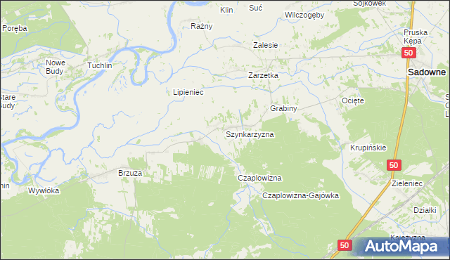 mapa Szynkarzyzna, Szynkarzyzna na mapie Targeo