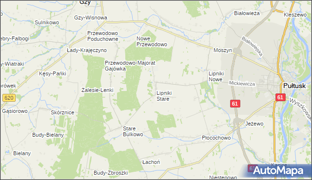 mapa Lipniki Stare, Lipniki Stare na mapie Targeo