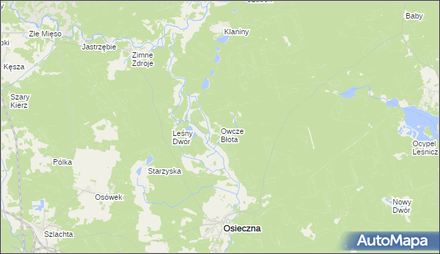 mapa Owcze Błota, Owcze Błota na mapie Targeo