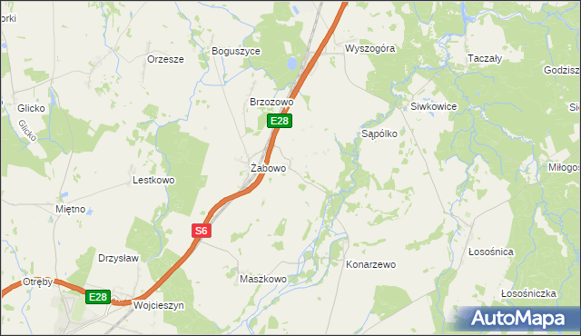 mapa Żabówko, Żabówko na mapie Targeo