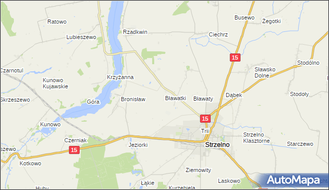 mapa Bławatki, Bławatki na mapie Targeo