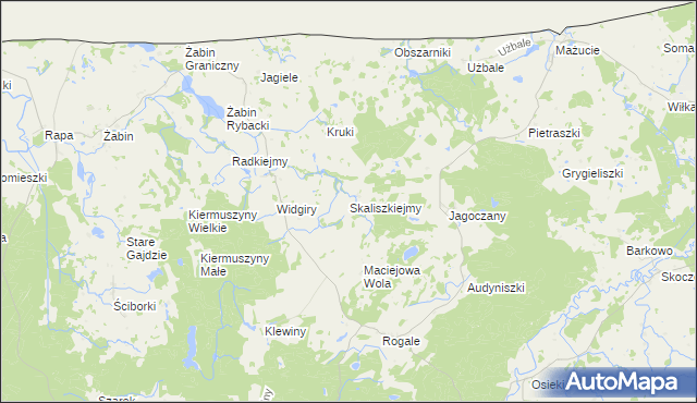 mapa Skaliszkiejmy, Skaliszkiejmy na mapie Targeo