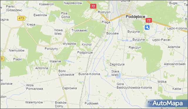 mapa Bałdrzychów, Bałdrzychów na mapie Targeo