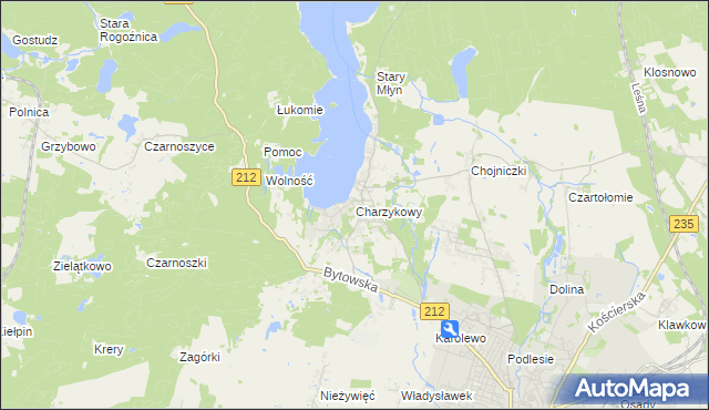 mapa Charzykowy, Charzykowy na mapie Targeo