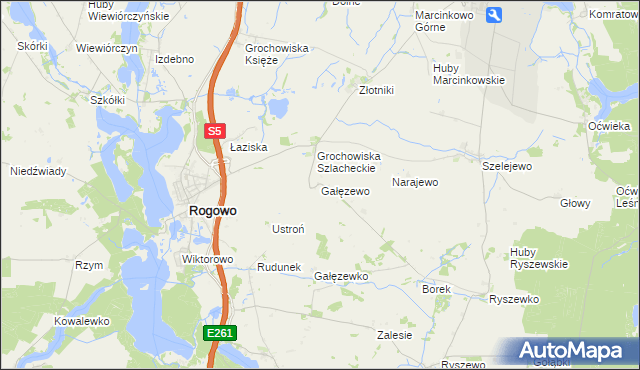mapa Gałęzewo, Gałęzewo na mapie Targeo