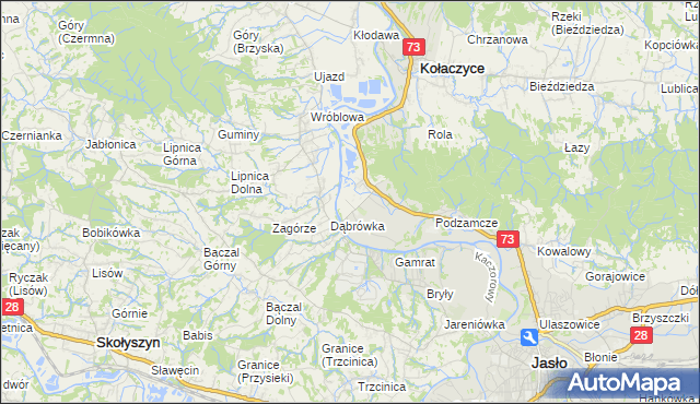 mapa Krajowice, Krajowice na mapie Targeo