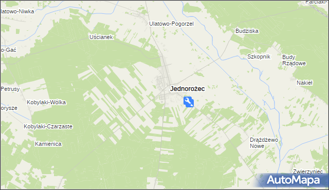 mapa Stegna gmina Jednorożec, Stegna gmina Jednorożec na mapie Targeo