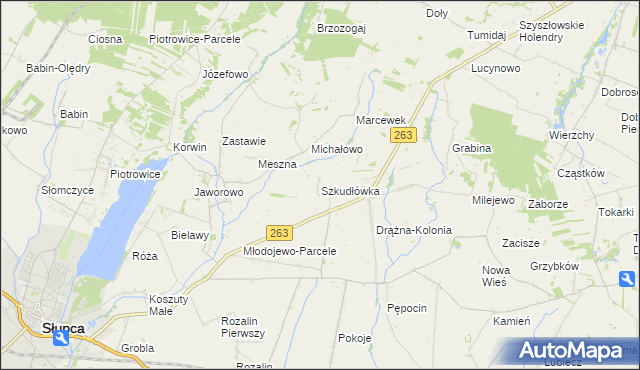 mapa Szkudłówka, Szkudłówka na mapie Targeo