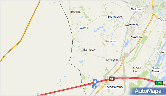 mapa Barnisław, Barnisław na mapie Targeo