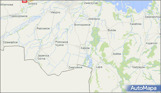 mapa Kałków gmina Otmuchów, Kałków gmina Otmuchów na mapie Targeo