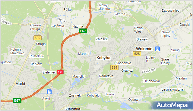 mapa Kobyłka, Kobyłka na mapie Targeo