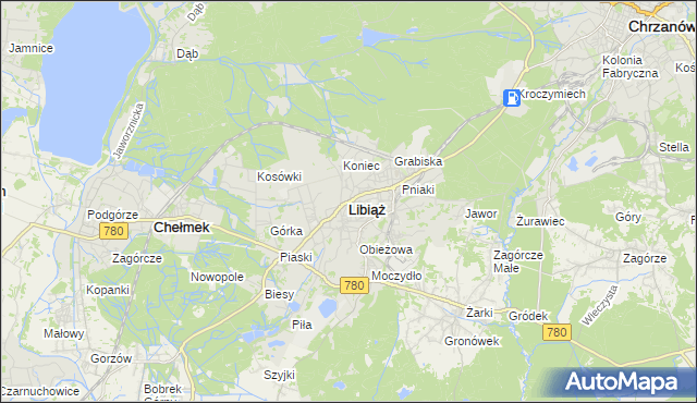 mapa Libiąż, Libiąż na mapie Targeo