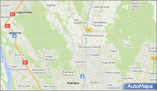 mapa Michałów-Grabina, Michałów-Grabina na mapie Targeo