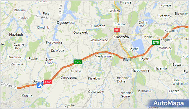 mapa Międzyświeć, Międzyświeć na mapie Targeo