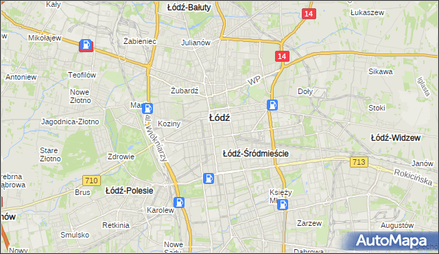 mapa Śródmieście gmina Łódź, Śródmieście gmina Łódź na mapie Targeo