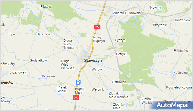 mapa Stary Kiączyn, Stary Kiączyn na mapie Targeo