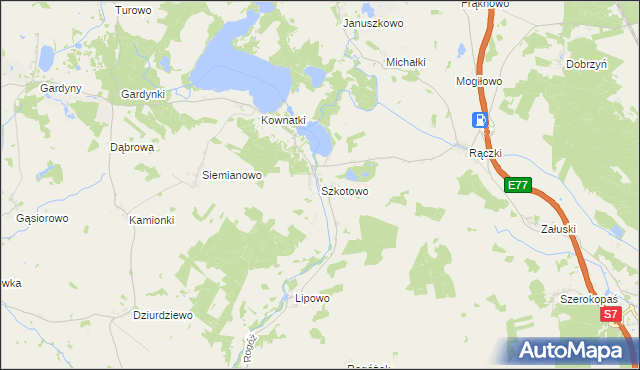 mapa Szkotowo, Szkotowo na mapie Targeo