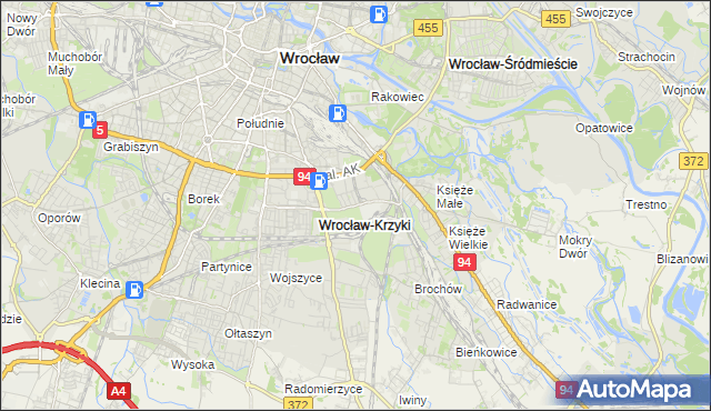 mapa Tarnogaj, Tarnogaj na mapie Targeo