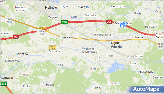 mapa Wielgolas Duchnowski, Wielgolas Duchnowski na mapie Targeo