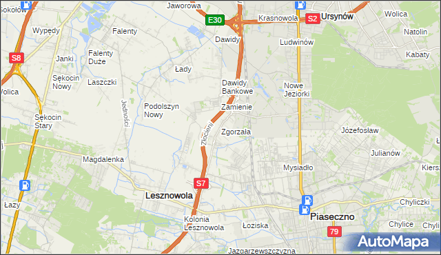 mapa Zgorzała, Zgorzała na mapie Targeo