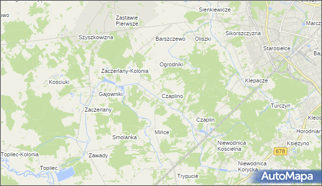 mapa Czaplino gmina Choroszcz, Czaplino gmina Choroszcz na mapie Targeo