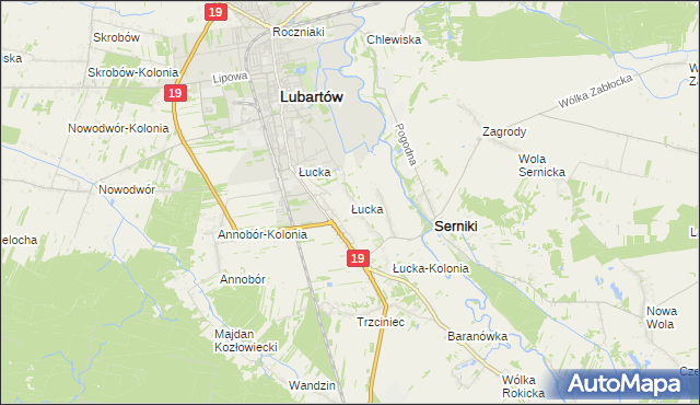 mapa Łucka, Łucka na mapie Targeo