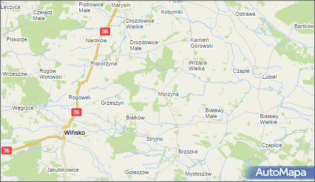 mapa Morzyna, Morzyna na mapie Targeo