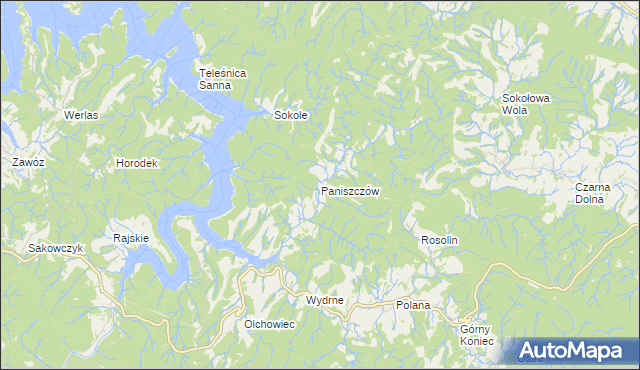 mapa Paniszczów, Paniszczów na mapie Targeo