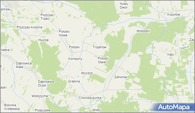 mapa Połoski Stare, Połoski Stare na mapie Targeo