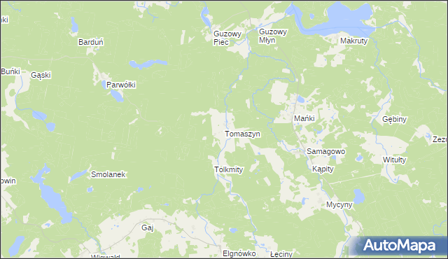 mapa Tomaszyn, Tomaszyn na mapie Targeo