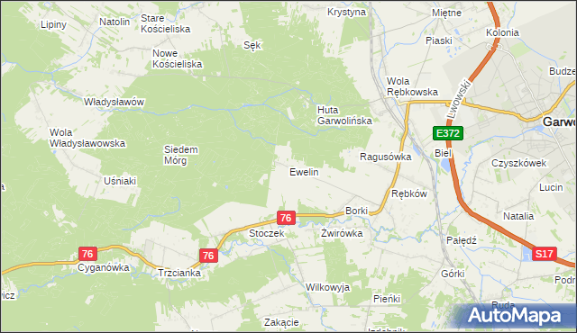 mapa Ewelin, Ewelin na mapie Targeo