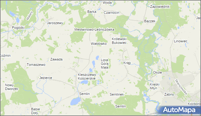 mapa Lipia Góra Mała, Lipia Góra Mała na mapie Targeo