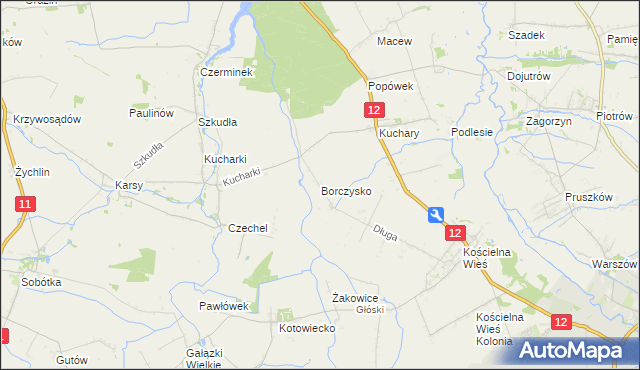 mapa Borczysko, Borczysko na mapie Targeo