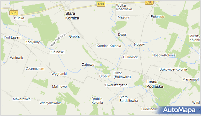 mapa Klukowszczyzna, Klukowszczyzna na mapie Targeo