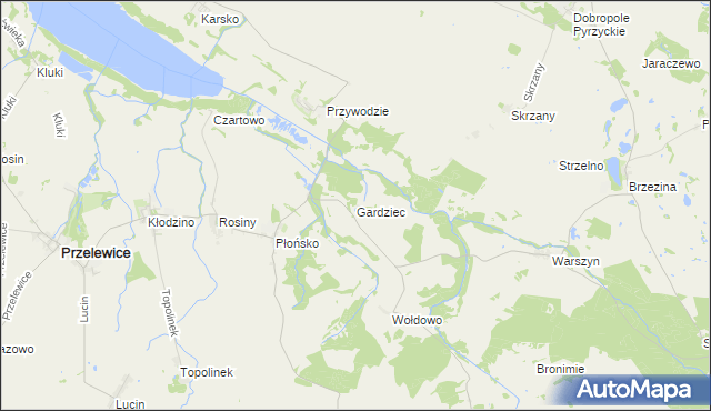 mapa Gardziec, Gardziec na mapie Targeo