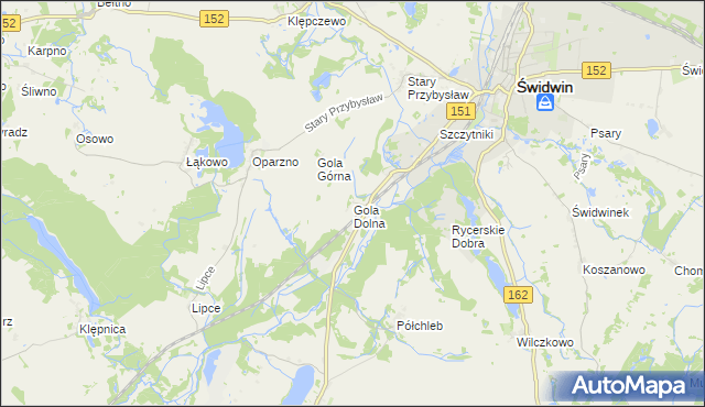 mapa Gola Dolna, Gola Dolna na mapie Targeo