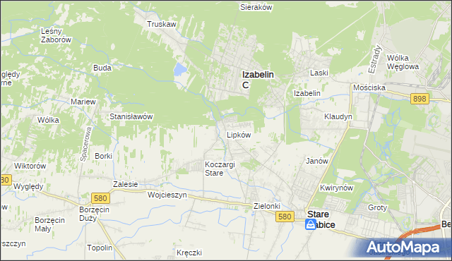 mapa Lipków, Lipków na mapie Targeo
