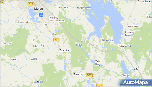 mapa Piłąg, Piłąg na mapie Targeo