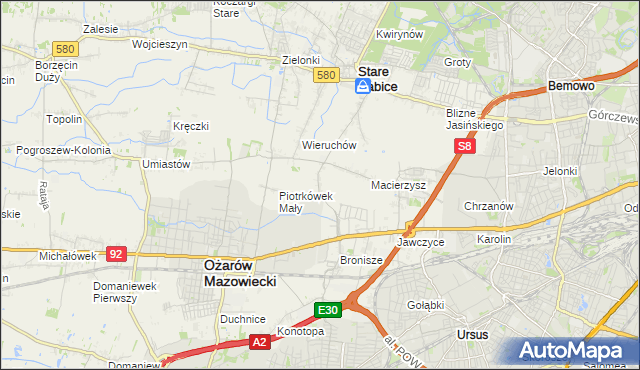 mapa Piotrkówek Duży, Piotrkówek Duży na mapie Targeo