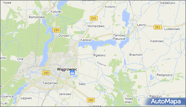 mapa Rgielsko, Rgielsko na mapie Targeo