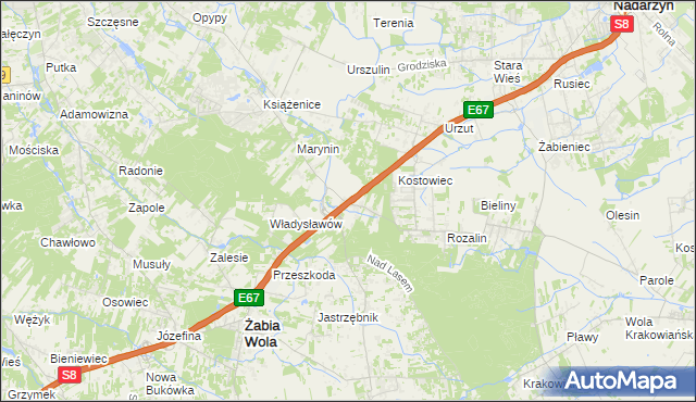 mapa Siestrzeń, Siestrzeń na mapie Targeo