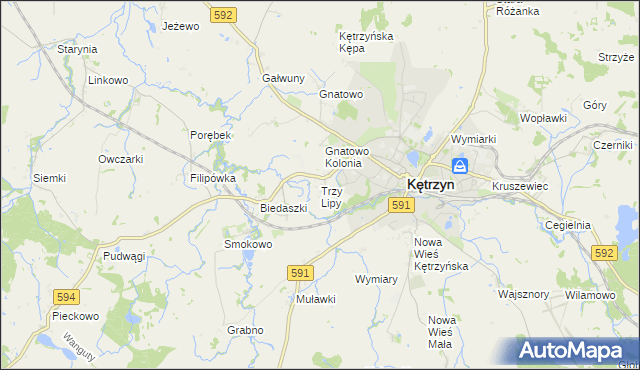 mapa Trzy Lipy, Trzy Lipy na mapie Targeo