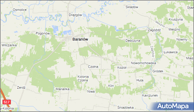 mapa Wola Czołnowska, Wola Czołnowska na mapie Targeo