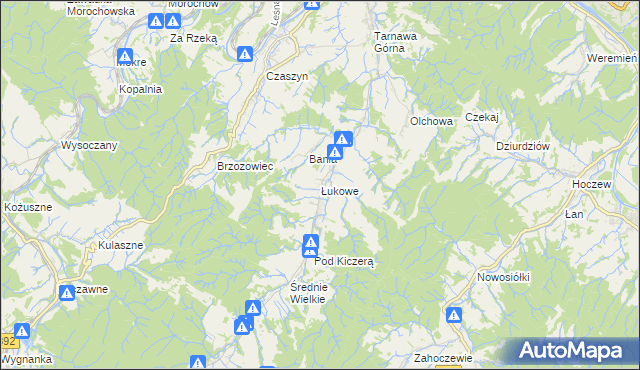 mapa Łukowe, Łukowe na mapie Targeo