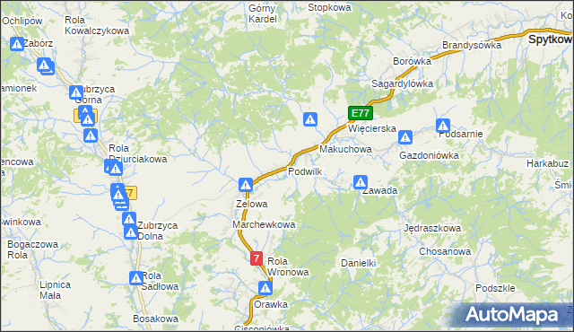 mapa Podwilk, Podwilk na mapie Targeo