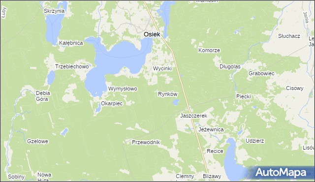 mapa Rynków, Rynków na mapie Targeo