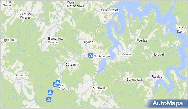 mapa Wołkowyja, Wołkowyja na mapie Targeo