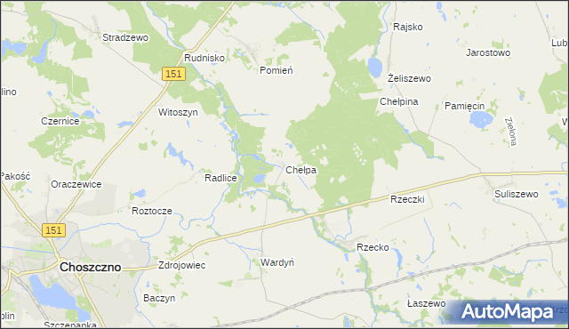 mapa Chełpa, Chełpa na mapie Targeo