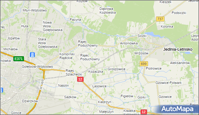 mapa Dawidów gmina Jedlnia-Letnisko, Dawidów gmina Jedlnia-Letnisko na mapie Targeo