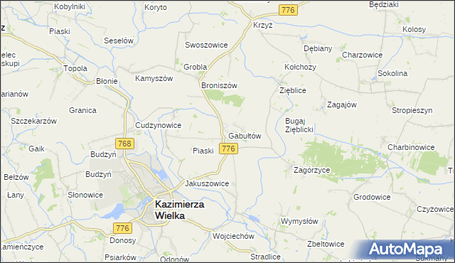 mapa Gabułtów, Gabułtów na mapie Targeo